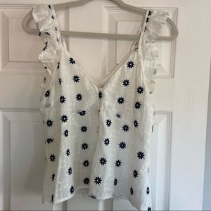 White floral summer top